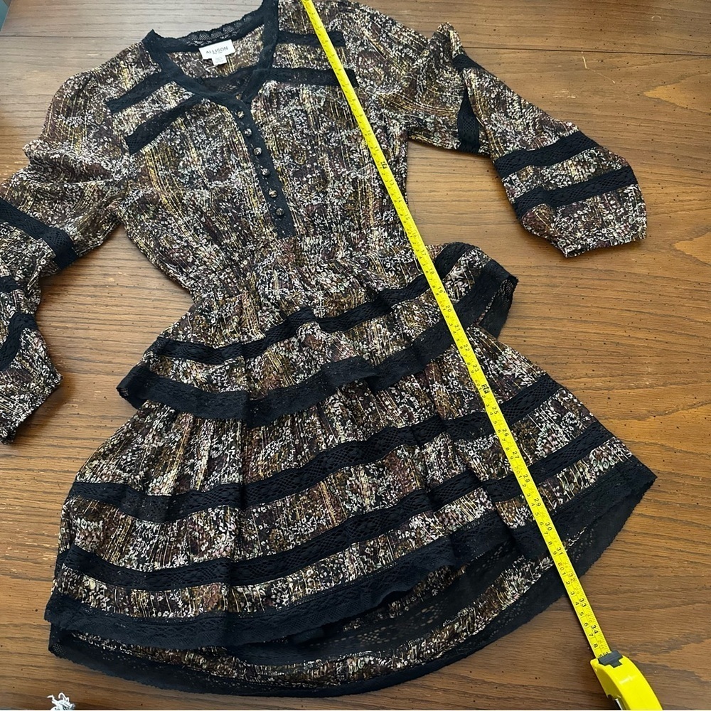 Allison New York boho iridescent abstract floral dress XS - Picture 7 of 8